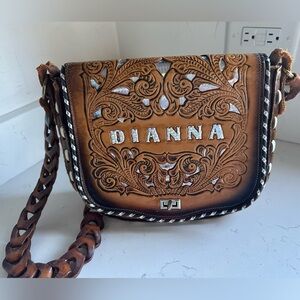 Vintage Miss Tony Lama leather‎ western Diana bag